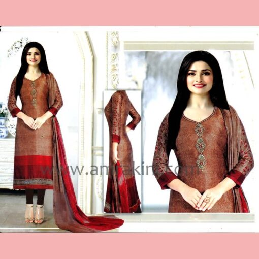 Mixed Maroon Salwar Kamiz - AB 2201 - Image 2