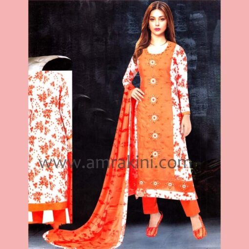 Mixed Pink-Yellow Salwar Kamiz – AB 2628 - Image 3