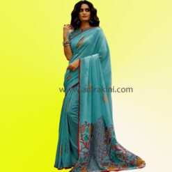 নতুন ডিজাইনের ইন্ডিয়ান জর্জেট শাড়ী - 013